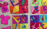Classes responding with artwork to Kindness book